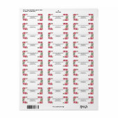 Roze Stargazer Lelie Retouradreslabel Etiket (Full Sheet)
