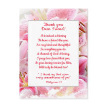 Roze Stargazer-lelies Dank je wel Christelijke vri