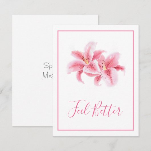 Roze Stargazer Lilies (Voorkant / Achterkant)