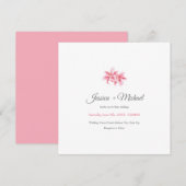 Roze Stargazer Lilies Invitation Kaart (Voorkant / Achterkant)