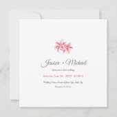 Roze Stargazer Lilies Invitation Kaart (Voorkant)