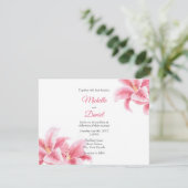 Roze Stargazer Lilies Kaart (Staand voorkant)