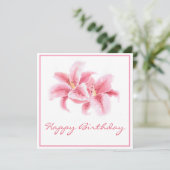 Roze Stargazer Lilies Kaart (Staand voorkant)