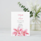 Roze Stargazer Lilies Kaart (Staand voorkant)