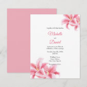 Roze Stargazer Lilies Kaart (Voorkant / Achterkant)