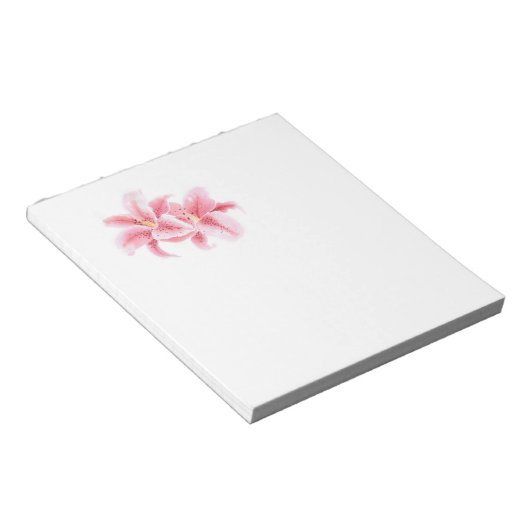 Roze Stargazer Lilies Notitieblok (Schuin)