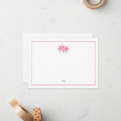 Roze Stargazer Lilies Notitiekaartje (Voorkant / Achterkant in situ)