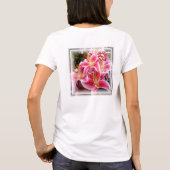 Roze Stargazer Lilies T-shirt (Achterkant)