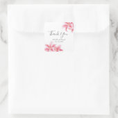 Roze Stargazer Lilies Vierkante Sticker (Tas)