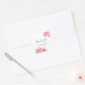 Roze Stargazer Lilies Vierkante Sticker (Envelop)