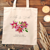 Roze Stargazer Lilies Wedding WelkomstTas Tote Bag