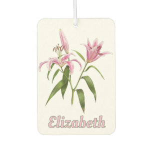 Roze Stargazer Lily Botanische Kunst Gepersonalise Luchtverfrisser