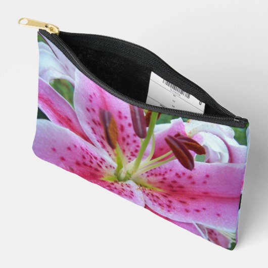 Roze Stargazer Lily Floral Etui (Open)