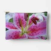 Roze Stargazer Lily Floral Etui (Voorkant)