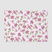 Roze Stargazer Lily Floral Weefpapier Tissuepapier (Voorkant)