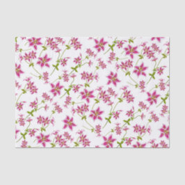 Roze Stargazer Lily Floral Weefpapier Tissuepapier