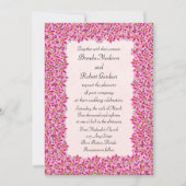 Roze Stargazer Lily Garden Wedding Uitnodiging (Voorkant)