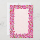 Roze Stargazer Lily Garden Wedding Uitnodiging (Achterkant)