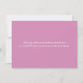 Roze Stargazer Lily Wedding uitnodiging 3 (Achterkant)