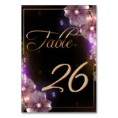 Roze Starlight Flowers/Gold Trim Kaart (Achterkant)