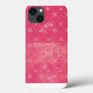 Roze Starry Sky Astrisk Pattern iPhone 13 Hoesje
