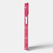 Roze Starry Sky Astrisk Pattern iPhone 13 Hoesje (Achterkant / Rechts)