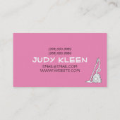 Roze startpunt, Kantoor schoonmaakbedrijf Visitekaartje (Achterkant)