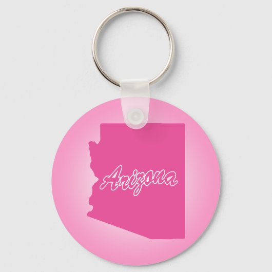 Roze State Arizona Sleutelhanger (Voorkant)