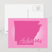 Roze State Arkansas Briefkaart (Voorkant / Achterkant)