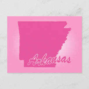 Roze State Arkansas Briefkaart