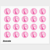 Roze State Delaware Classic Round Sticker (Vel)