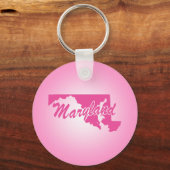 Roze State Maryland Sleutelhanger (Voorkant)
