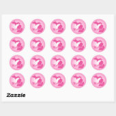 Roze State Michigan Ronde Sticker (Vel)