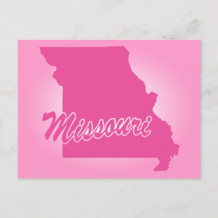 Roze State Missouri Briefkaart