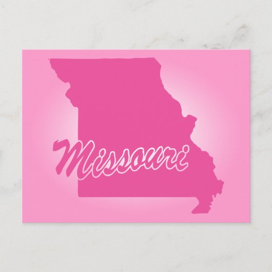 Roze State Missouri Briefkaart (Voorkant)