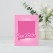 Roze State New Mexico Briefkaart (Staand voorkant)