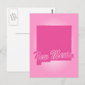 Roze State New Mexico Briefkaart (Voorkant / Achterkant)