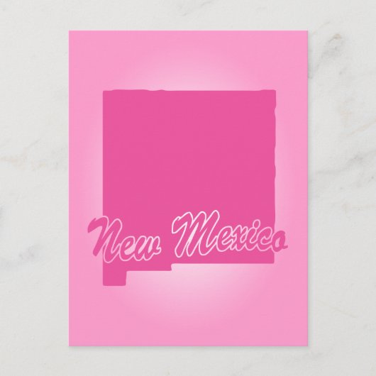 Roze State New Mexico Briefkaart (Voorkant)