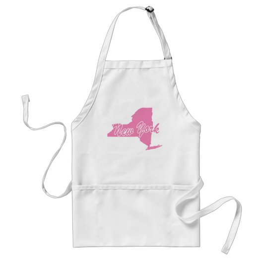 Roze State New York Adult Schort (Voorkant)