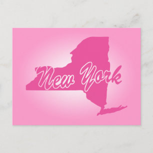 Roze State New York Briefkaart