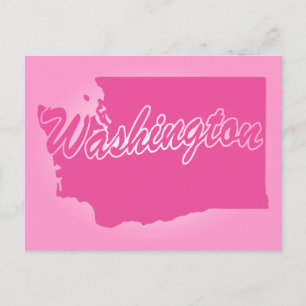 Roze State Washington Briefkaart