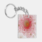Roze Steampunk Abstract Sleutelhanger (Voorkant Links)