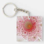 Roze Steampunk Abstract Sleutelhanger (Voorkant)