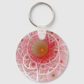Roze Steampunk Abstract Sleutelhanger (Achterkant)