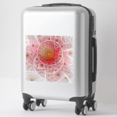 Roze Steampunk Abstract Sticker (Koffer)