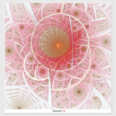 Roze Steampunk Abstract Sticker (Vel)