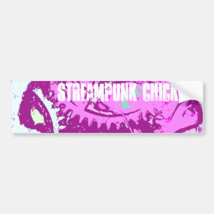 roze steampunk bumpersticker