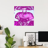 roze steampunk poster (Thuiskantoor)