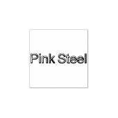 Roze Steele kleine rubberen stempel met handvat (Afrduk)