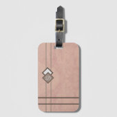 Roze steen bagagelabel (Voorkant (verticaal))